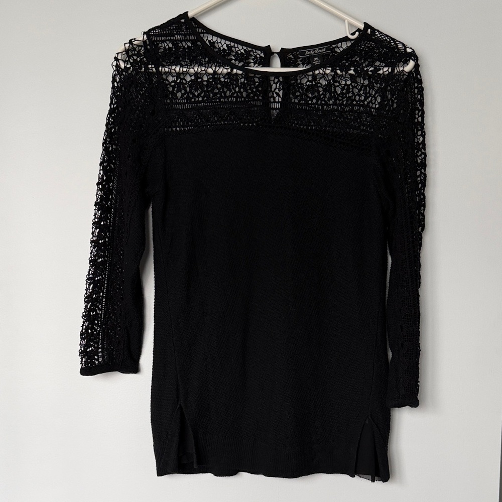 Lucky Brand Black Lace Women's Blouse